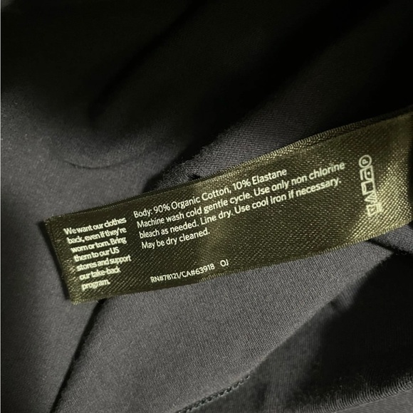 Eileen Fisher Organic Cotton Tunic Top Women’s S Navy Long Sleeve - Picture 4 of 7